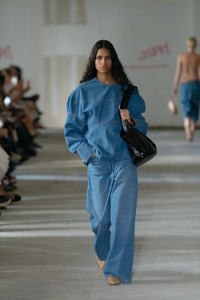 Runway denim look